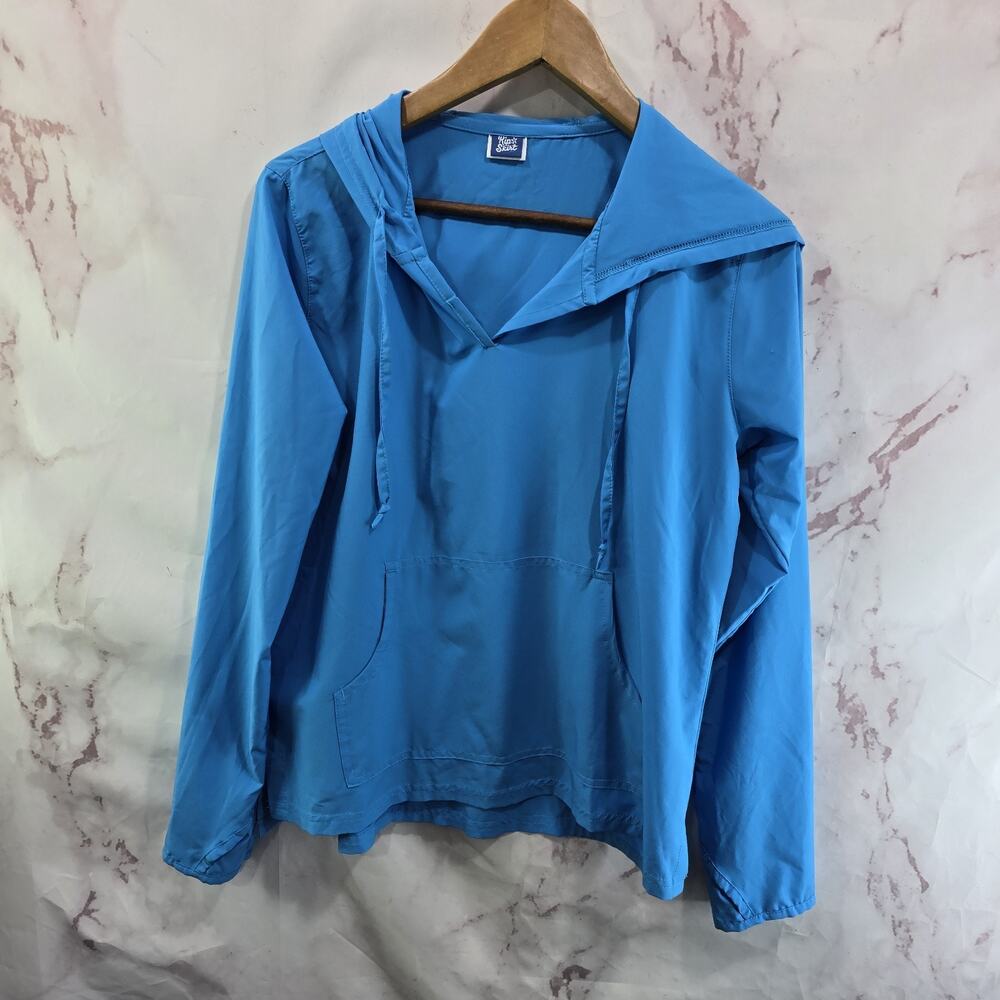 Ripskirt Shirt Womens Small Blue Sun Hoodie Boxy Swim Rip Skirt UPF